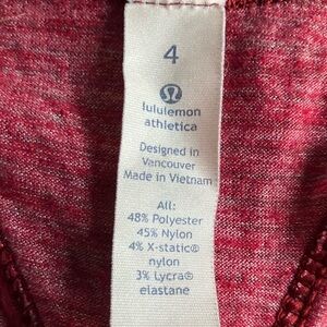Lululemon Red Athletic Top